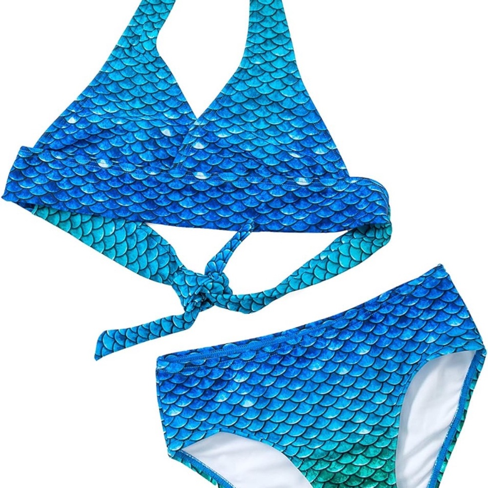 Girls Mermaid Scale Bikini Set